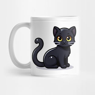 Kawaii Black Cat Mug